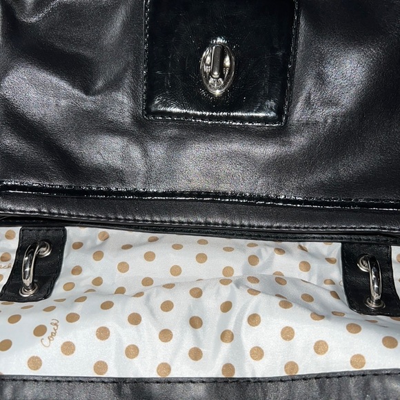 NWT Coach Black Leather Bag. - Picture 8 of 14